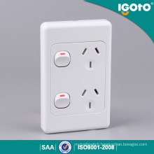 Australia Type Double Powerpoints Switch Wall Socket 250V